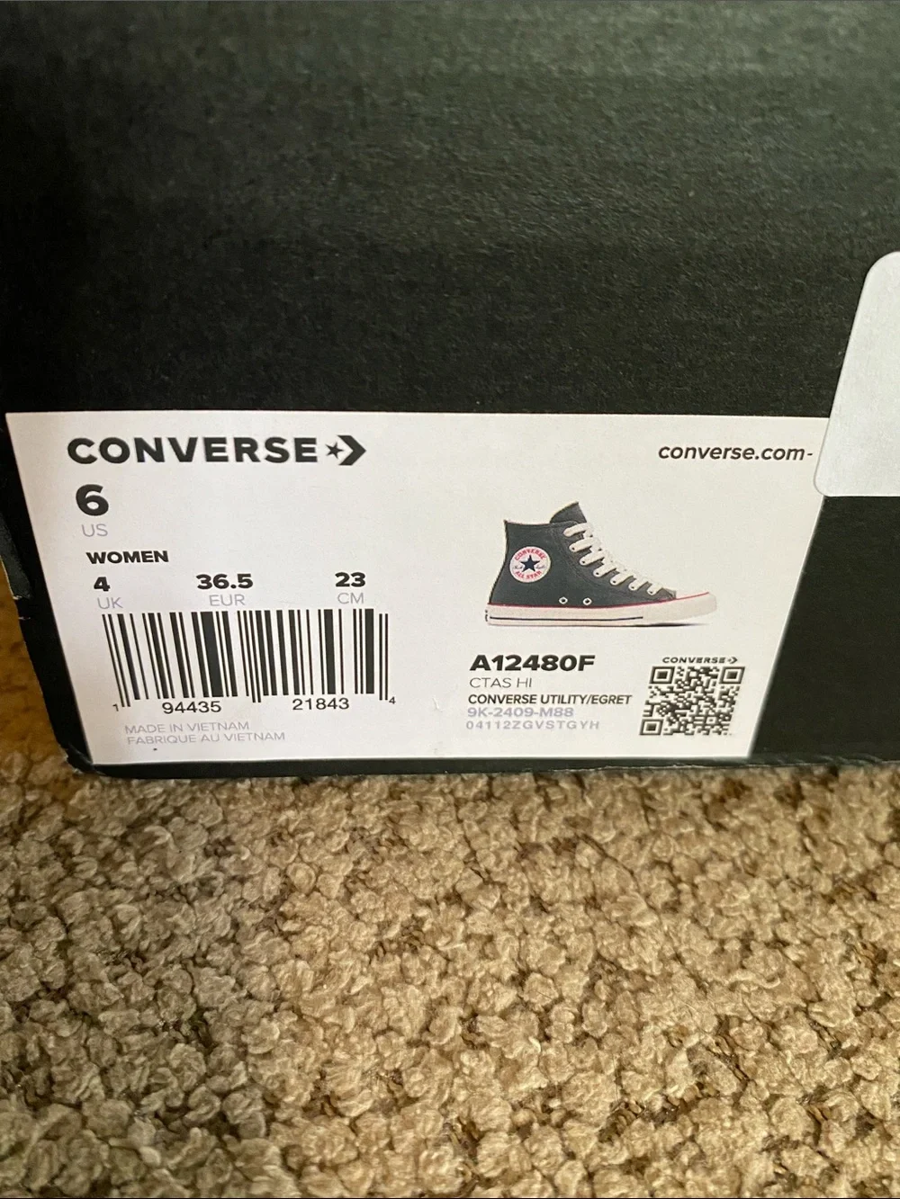 🆕 Converse Chuck Taylor All star Hi trainers army green Women Size 6 NIB